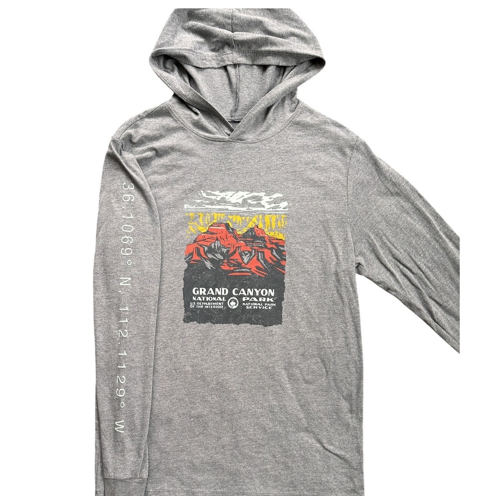 McGovern Outdoor Grand Canyon Hoodie Mens Medium Gray Excellent Coordinates NPS